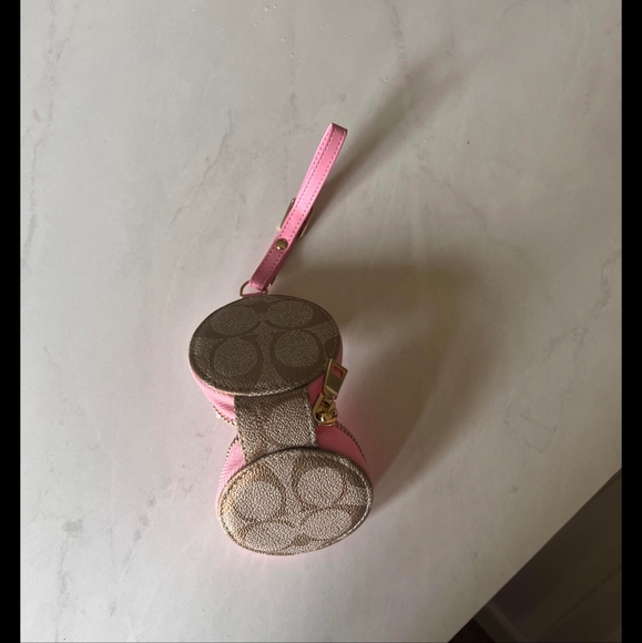 Case for Airpod 1/2 3 with lanyard / wristlet- Khaki/Pink - Picture 3 of 4